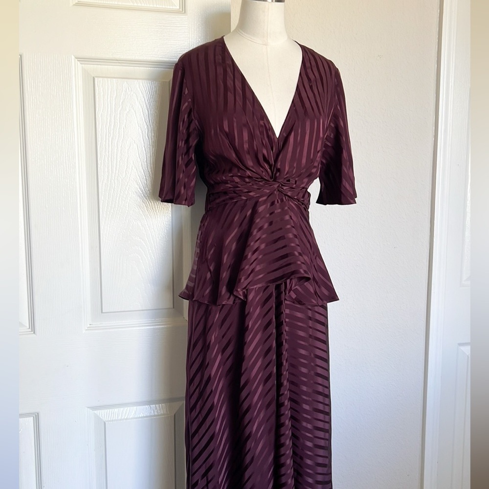 A.L.C Woman Avi Twist-front Silk-jacquard Peplum - Picture 6 of 11